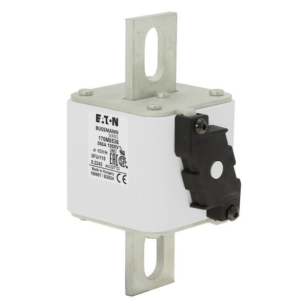 Fuse-link, high speed, 550 A, AC 1000 V, size 3, 76 x 92 x 159 mm, aR, IEC, UL, single indicator image 15