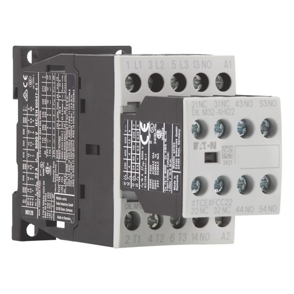 Contactor, 380 V 400 V 5.5 kW, 3 N/O, 2 NC, 24 V DC, DC operation, Screw terminals image 14