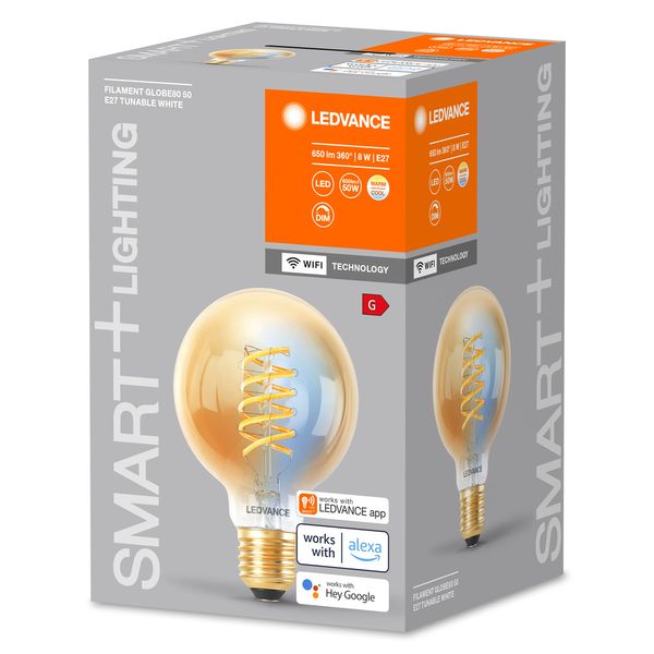 SMART+ Lamp LEDVANCE WiFi Filament Globe 50 Tunable White E27 image 6
