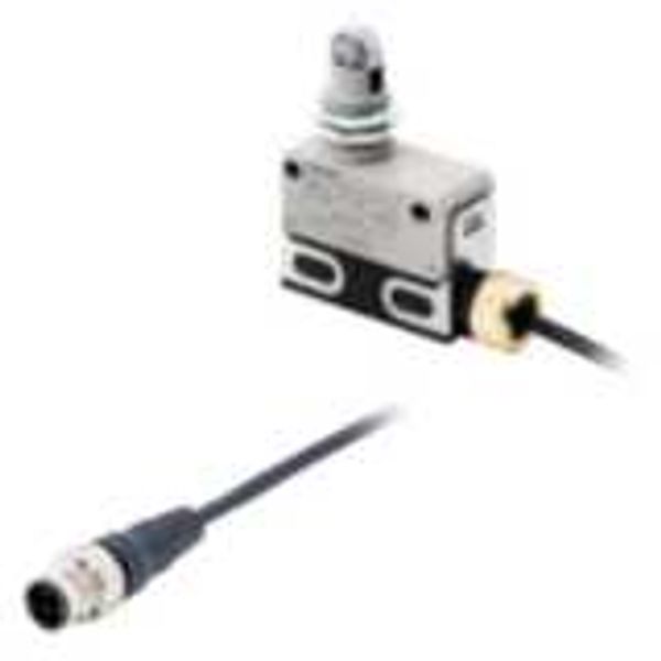 Limit switch, slim sealed, screw terminal, general purpose, roller plu image 1