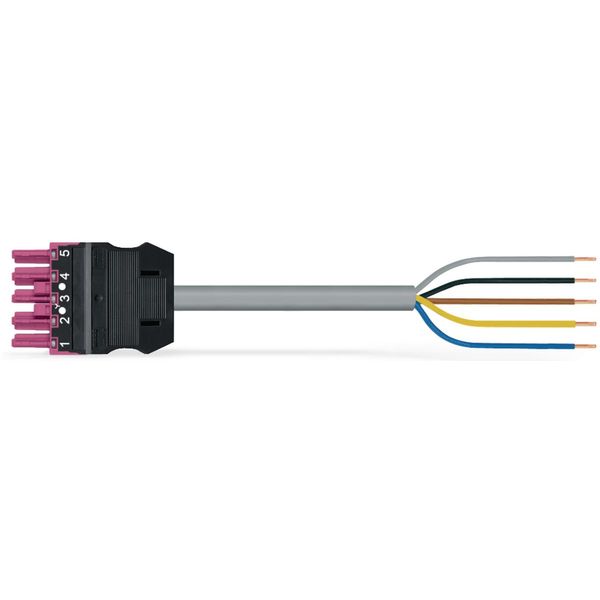 pre-assembled connecting cable;Eca;Plug/open-ended;black image 1