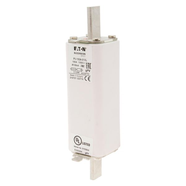 Fuse-link, high speed, 100 A, DC 1000 V, 01XL, gPV, UL, IEC image 7