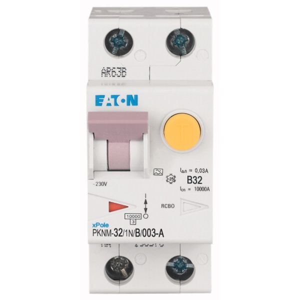 RCD/MCB combination, 32 A, 30 mA, MCB trip characteristic: B, 1p+N, RCD trip characteristic: A image 2