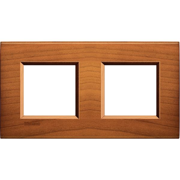 LL - cover plate 2x2P 71mm cherrywood image 2