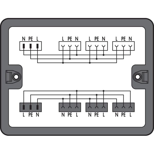 Distribution box Single-phase current (230 V) 2 inputs black image 2