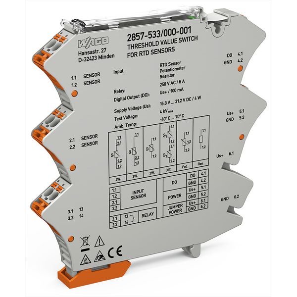 Threshold value switches RTD sensors 1 make contact image 1