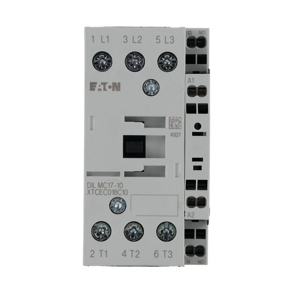 Contactor, 3 pole, 380 V 400 V 7.5 kW, 1 N/O, RDC 24: 24 - 27 V DC, DC operation, Spring-loaded terminals image 13