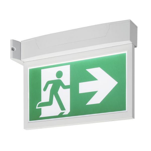 P-LIGHT Emergency Exit sign big ceiling/wall, white image 1