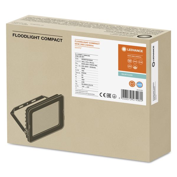 FLOODLIGHT COMPACT 50W 865 SYM 100 WT image 17