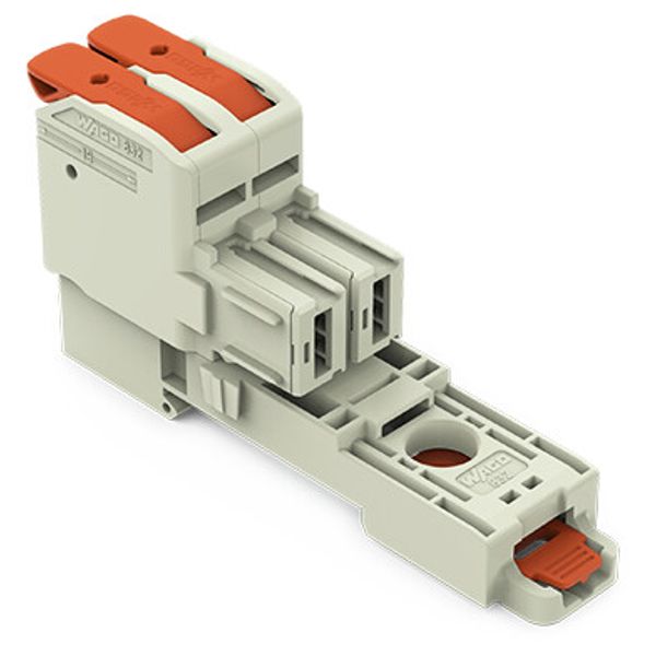 832-1102/306-000 1-conductor female connector; lever; Push-in CAGE CLAMP® image 1