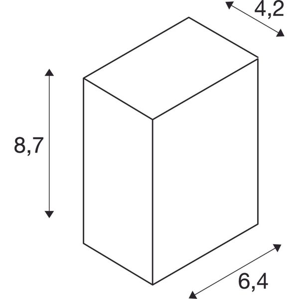 QUAD 1 wall lamp, 1x3W, 3000K, IP44, square, white image 3