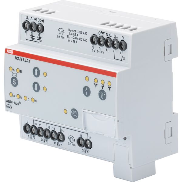 FCC/S1.5.2.1 Fan Coil Controller, 2 x PWM, 0-10 V, Manual Operation, MDRC image 1