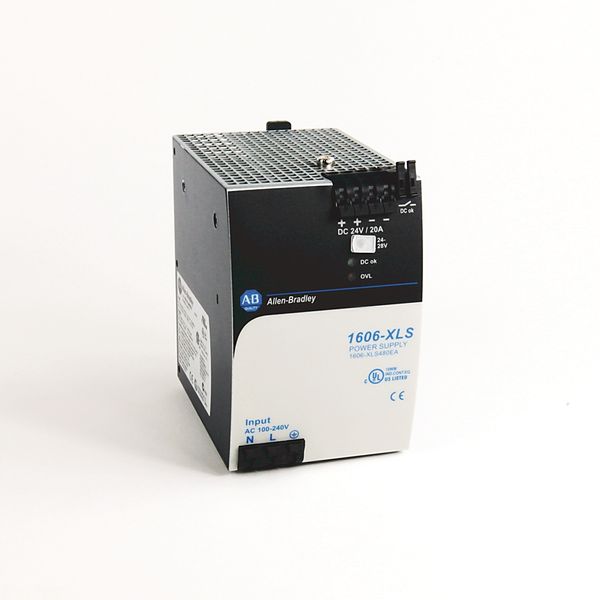 Allen-Bradley, 1606-XLS480EA:   Performance Power Supply, 24-28V DC, 480 W, 120/240V AC / 110-300V DC Input Voltage image 1