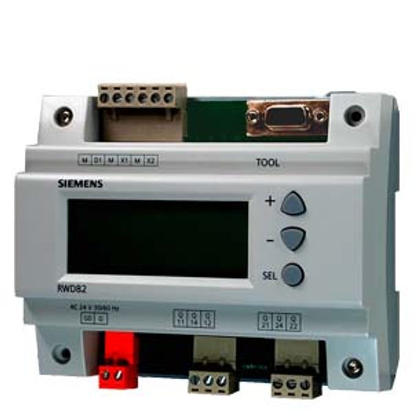 RWD82 - Universal controller, AC 24 V, with 2 relay outputs image 1