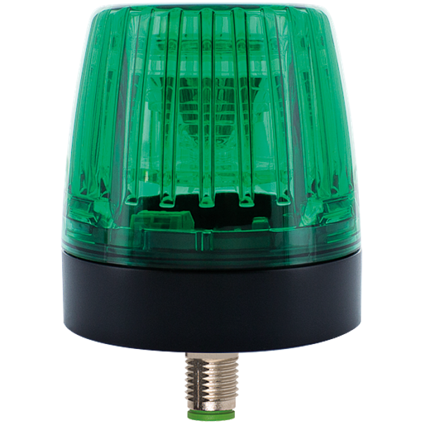 COMLIGHT56 LED GREEN STATUS LIGHT With 4 pole M12 bottom exit image 1