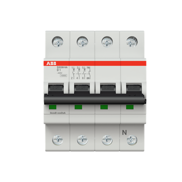 S203M-C1NA Miniature Circuit Breaker - 3+NP - C - 1 A image 2