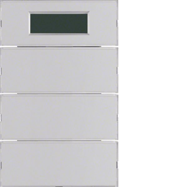 Push-button 3gang with room thermostat, display, K.5, aluminium image 1