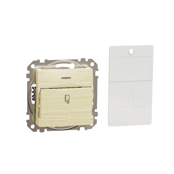 Sedna Design & Elements, Key card Switch 10AX, wood birch image 4