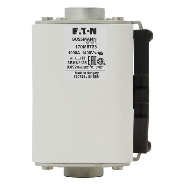 Fuse-link, high speed, 1000 A, AC 1400 V, size 3, 76 x 92 x 125 mm, aR, IEC, single indicator image 21