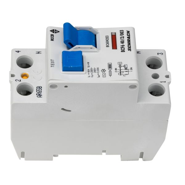 Residual current circuit breaker 40A, 2-p, 30mA,type AC, 6kA image 5