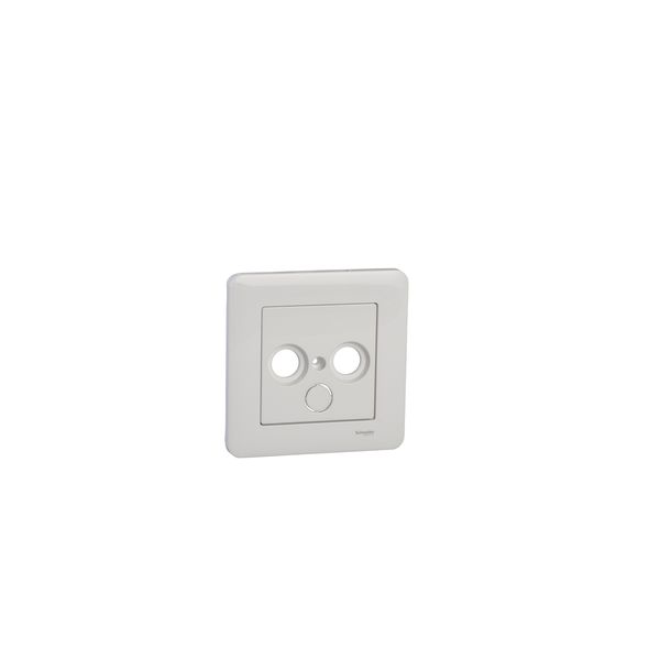 cover plate + cover frame for R/TV/SAT socket , Exxact, white image 2