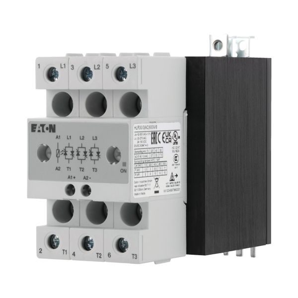 Solid-state relay, 3-phase, 30 A, 42 - 660 V, AC/DC, high fuse protection image 2