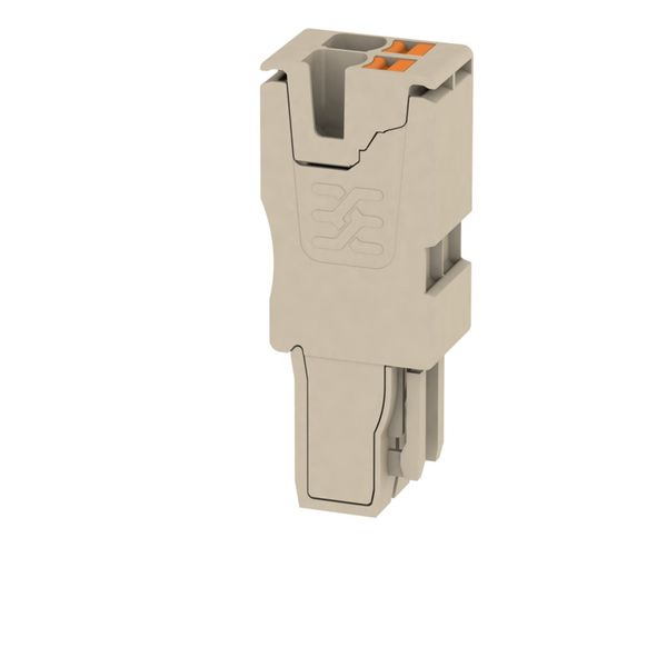 Plug (terminal), PUSH IN, 2.5 mm², 800, 24 A, Number of poles: 2, dark image 1