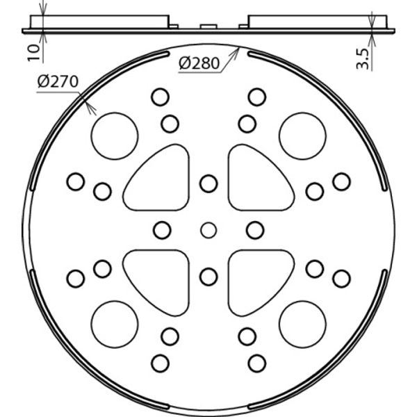 Plastic flat washer D 280mm black image 2