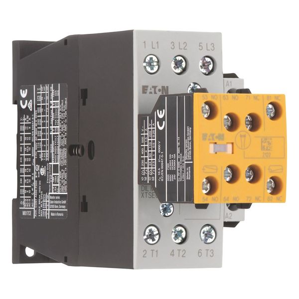 Safety contactor, 380 V 400 V: 7.5 kW, 2 N/O, 3 NC, 110 V 50 Hz, 120 V 60 Hz, AC operation, Screw terminals, With mirror contact (not for microswitche image 6