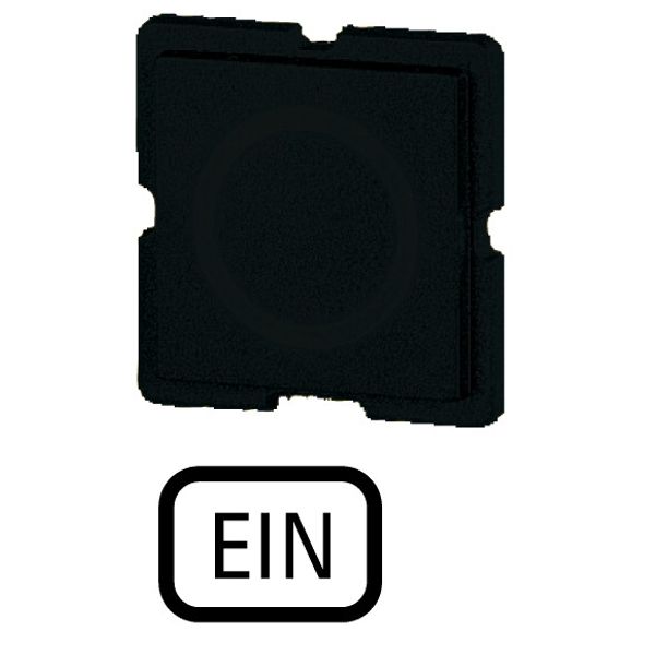 Button plate, black, ON image 1