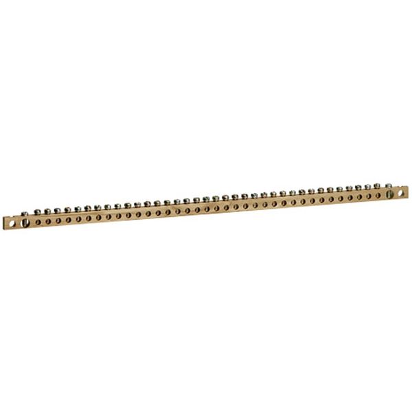 Brass bar with holes for protective conductor - for XL³ 400 - L. 456 mm image 1