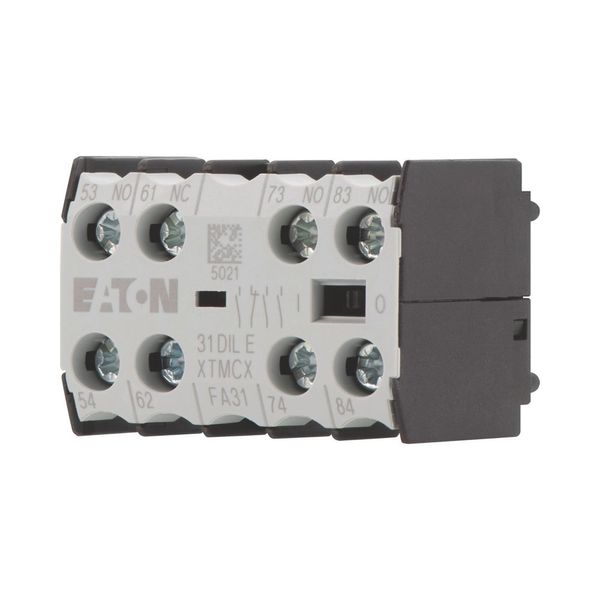 Auxiliary contact module, 2 pole, 2 NC, Front fixing, Screw terminals, DILE(E)M image 9