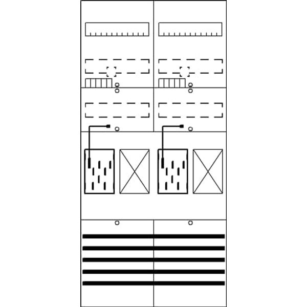 BF27M22 Meter panel, Field width: 2, Rows: 0, 1050 mm x 500 mm x 160 mm, IP2XC image 65