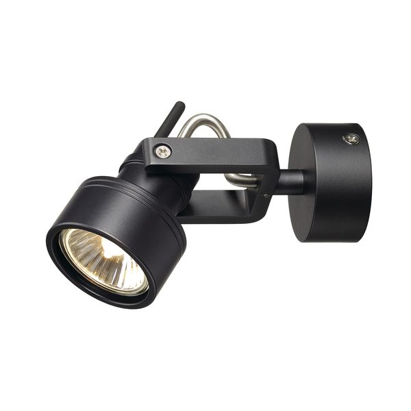 INDA SPOT GU10 wall and ceiling luminaire, black, max. 50W image 3