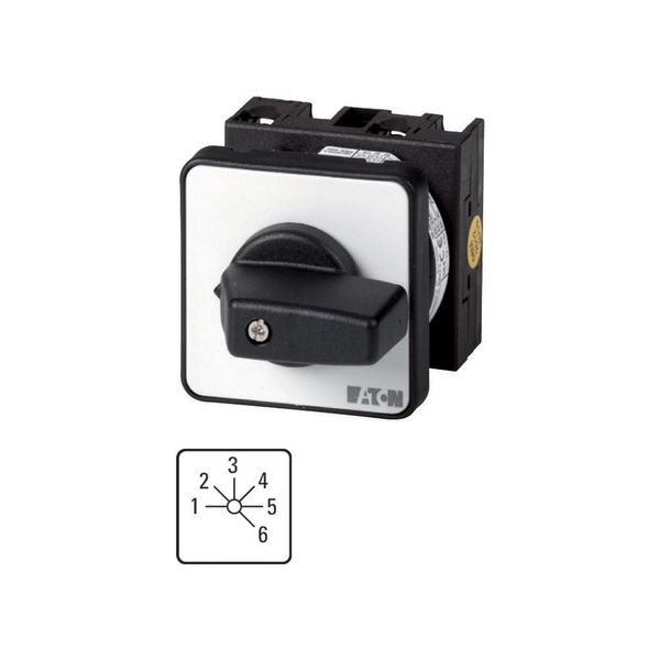 Step switches, T0, 20 A, flush mounting, 3 contact unit(s), Contacts: 6, 45 °, maintained, Without 0 (Off) position, 1-6, Design number 180 image 1