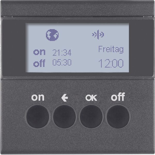 KNX radio timer quicklink, display, S.1/B.3/B.7, ant., matt image 1