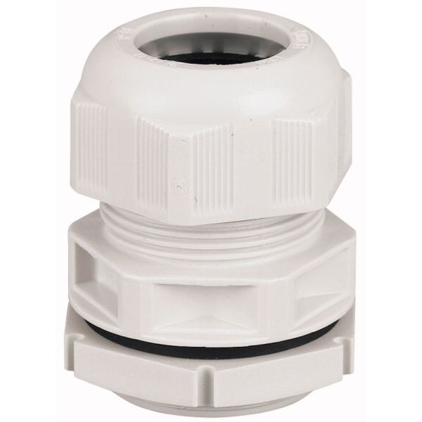 Cable gland, M12, RAL 7035, IP68 image 1