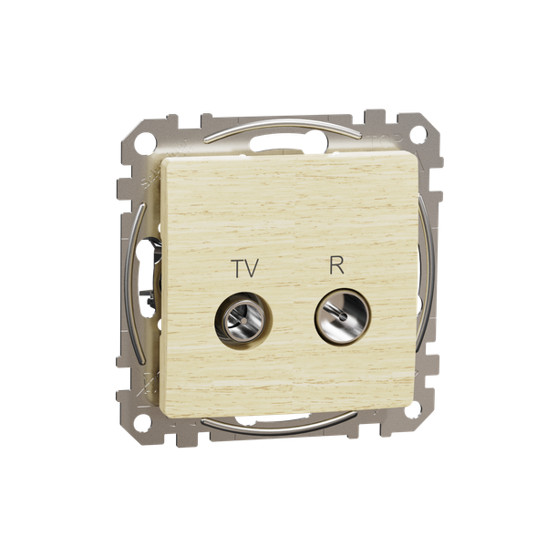 TV/R Socket intermediate 10db, Sedna, Wood birch image 5