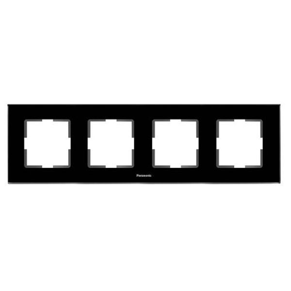 Karre Plus Accessory Aluminium - Black Four Gang Frame image 1