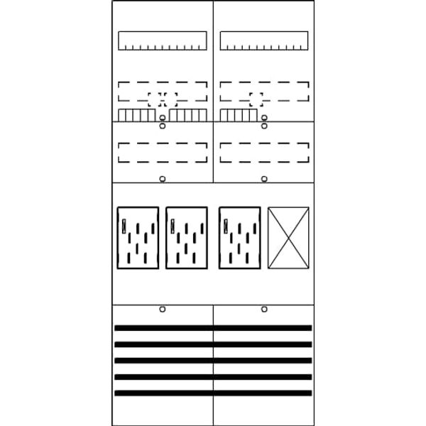 BF27F31 Meter panel, Field width: 2, Rows: 0, 1050 mm x 500 mm x 160 mm, IP2XC image 17
