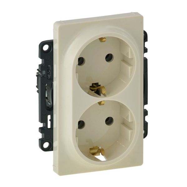 2x2P+E socket Valena Life - German std - 16 A - 250 V~ - ivory image 1