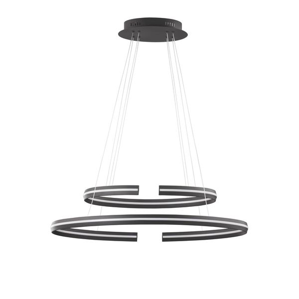 Triac Dimmable Sandy Black Aluminium   & Acrylic  LED 55 Watt 230 Volt   2475Lm 3000K IP20  D: 80 W: 40 H: 120 cm Adjustable Height & Rotating image 1