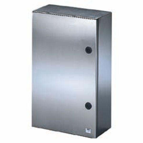 BOARD IN SATIN STAINLESS STEEL WITH BLANK DOOR FITTED WITH LOCK 585X800X300 - IP55 image 2