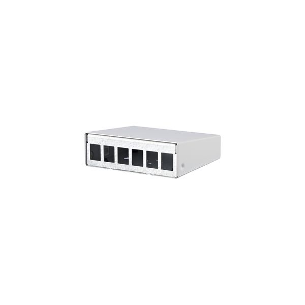 Keystone surface mount housing 6 port pure white, unequipped image 2