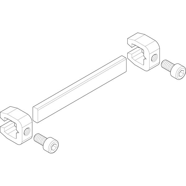 Busb.connect. f.N-cab. 1p 160A 12x5mm image 1