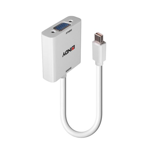 Mini DiplayPort to VGA Converter Connects a single Mini DisplayPort device to a single VGA display with a maximum resolution of 1920x1080@60Hz image 1