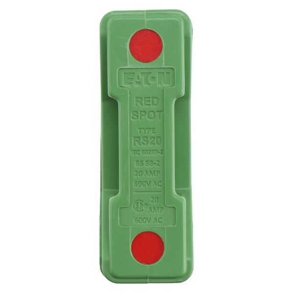 Fuse-holder, LV, 20 A, AC 690 V, BS88/A1, 1P, BS, back stud connected, green image 10