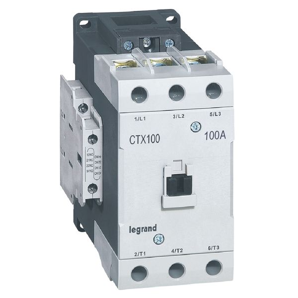 3-pole contactors CTX³ 65 - 100 A - 110 V~ - 2 NO + 2 NC - screw terminals image 1