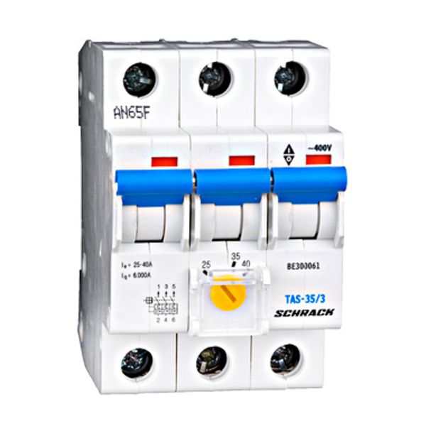 Tariff switch, 3-pole, series TAS, setting range 25, 35, 40A image 1