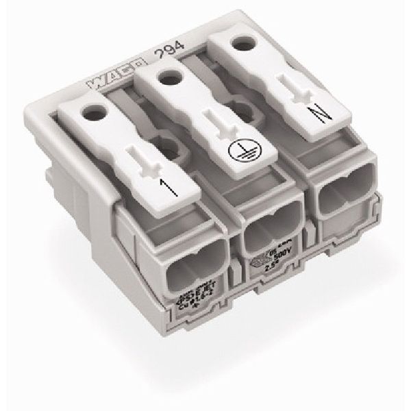 Lighting connector push-button, external without ground contact white image 2